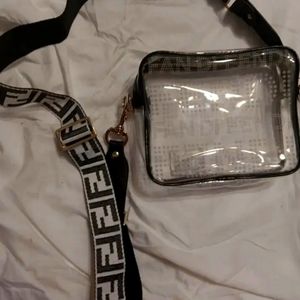 Fendi fandi fendi clear vinyl bag